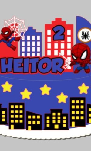 Topo de Bolo Homem Aranha - Arquivo de Corte
