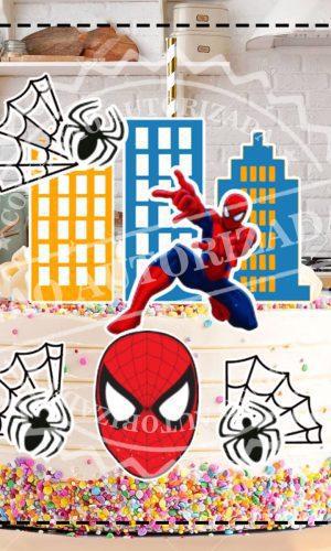 Topo de Bolo Homem Aranha 2800 Arquivo Digital