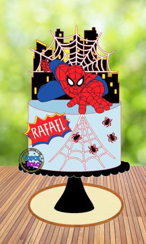 Topo de Bolo Homem Aranha- Arquivo Digital