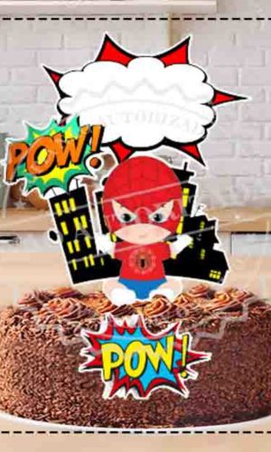 TOPO DE BOLO HOMEM ARANHA BABY 03- ARQUIVO DIGITAL