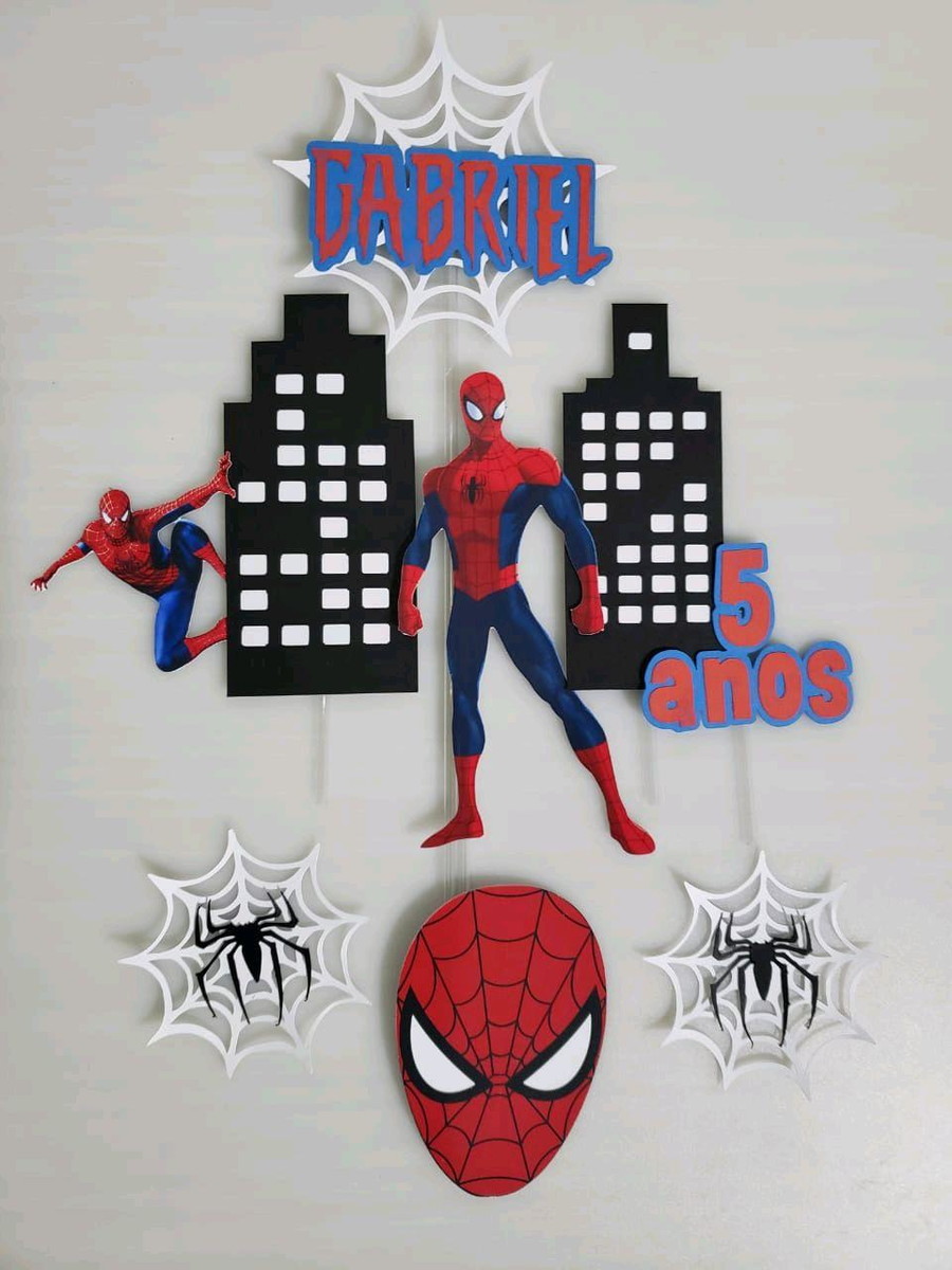 Arquivo de corte Digital - Topo de Bolo Homem Aranha