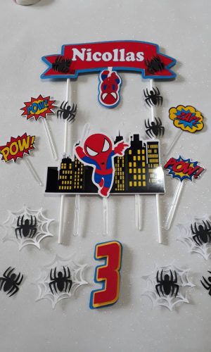 Arquivo digital p/ SILHOUETTE - Topo Bolo Homem Aranha cute