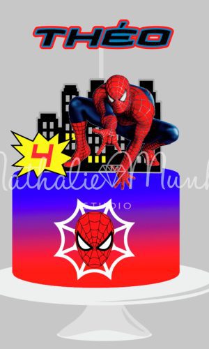 Topo de Bolo - Homem Aranha Spider Man- Arquivo de Corte