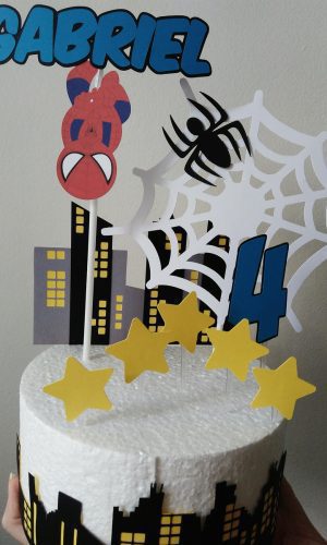 Topo de Bolo Homem Aranha Arquivo de Corte