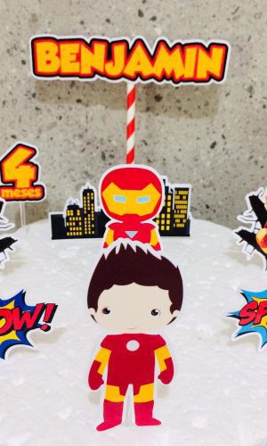Topo de Bolo Homem de Ferro Baby (arquivo de Corte) 4 Por 10