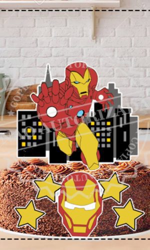 TOPO DE BOLO HOMEM DE FERRO - ARQUIVO DIGITAL