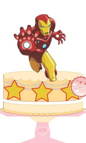 Arquivo Topo de Bolo - Homem de Ferro