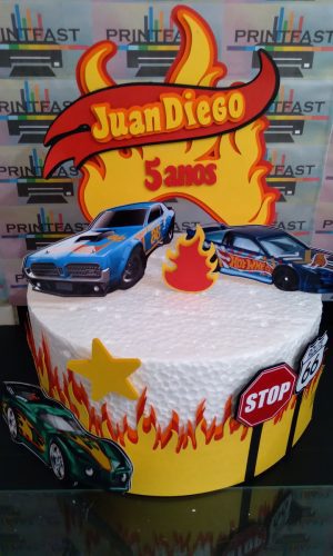 Topo de bolo hotwheels #64- Arquivo Digital