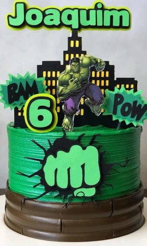 Topo de Bolo Hulk - Arquivo de Corte
