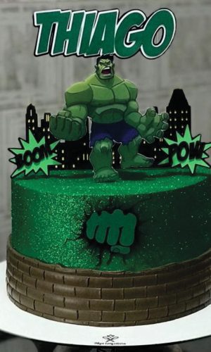 Topo de Bolo Hulk Arquivo de Corte