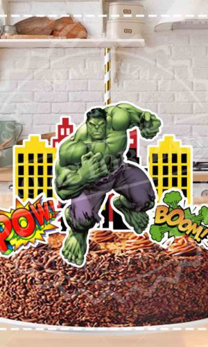 TOPO DE BOLO HULK - ARQUIVO DIGITAL
