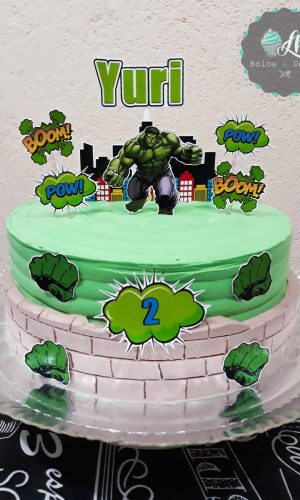 Arquivo Digital Topo de Bolo Hulk #1
