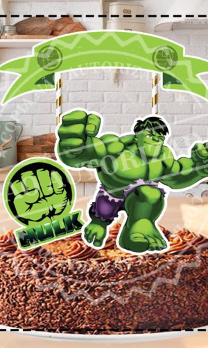 TOPO DE BOLO HULK - ARQUIVO DIGITAL