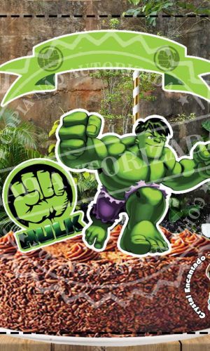 Topo de Bolo Hulk 05 - Ref 2685 Arquivo Digital