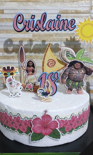 Topo de Bolo Moana - Arquivo de corte