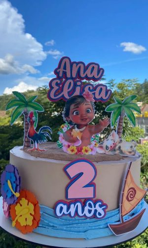 Topo de Bolo Moana [ Arquivo de Corte]
