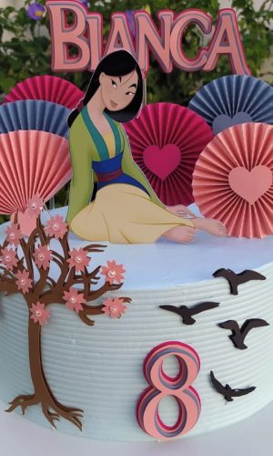Arquivo de Corte Topo de Bolo "mulan"