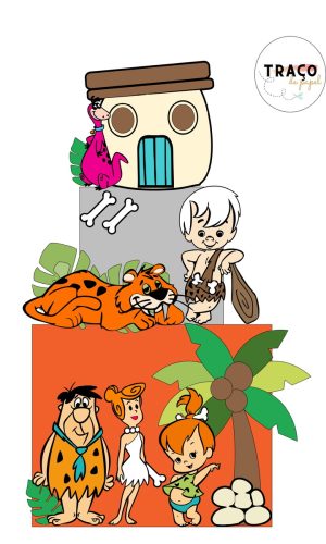 Topo de Bolo os Flintstones - 100% Camadas (arquivo Digital)