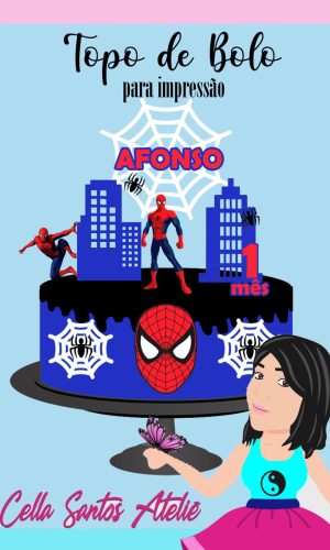 Topo de bolo para Impressão - Homem Aranha- Arquivo de Corte