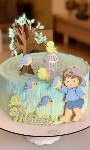 Topo de Bolo Pássaros Menino- Arquivo de corte CAMADAS