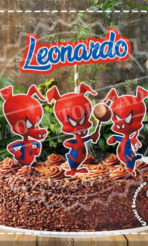 Topo de Bolo Pig Spider Man 02 - Ref 4216 Arquivo Digital