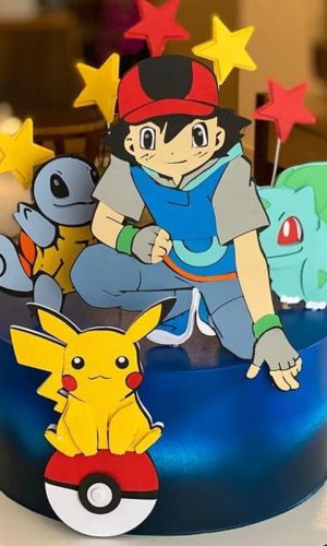 Topo de Bolo Pokémon -CAMADAS - Arquivo de Corte