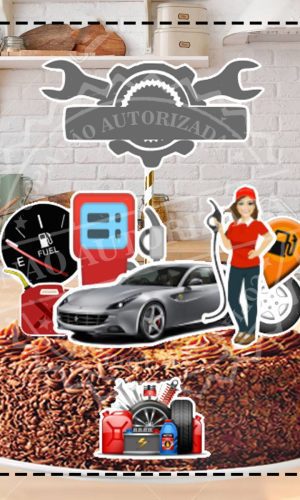 TOPO DE BOLO POSTO DE GASOLINA - ARQUIVO DIGITAL