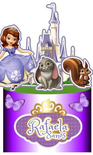 TOPO DE BOLO princesa sofia (ARQUIVO DE CORTE)