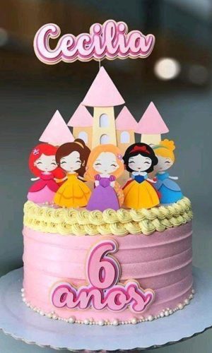 TOPO DE BOLO Princesas cute + 4 ARQUIVOS A SUA ESCOLHA