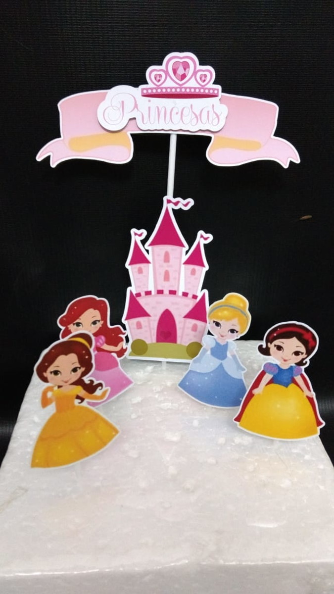 Arquivo Topo de Bolo - Princesas Cute