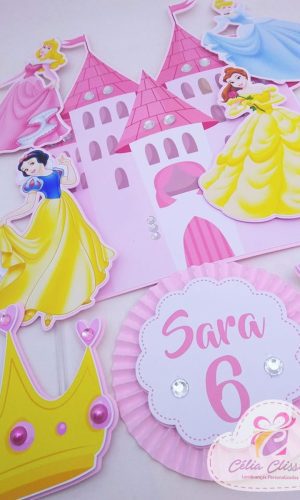 Topo de Bolo Princesas Disney - Arquivo de corte