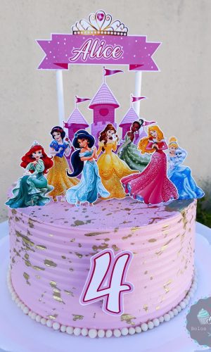 Arquivo Digital Topo de Bolo Princesas Disney #1 Pdf/jpg