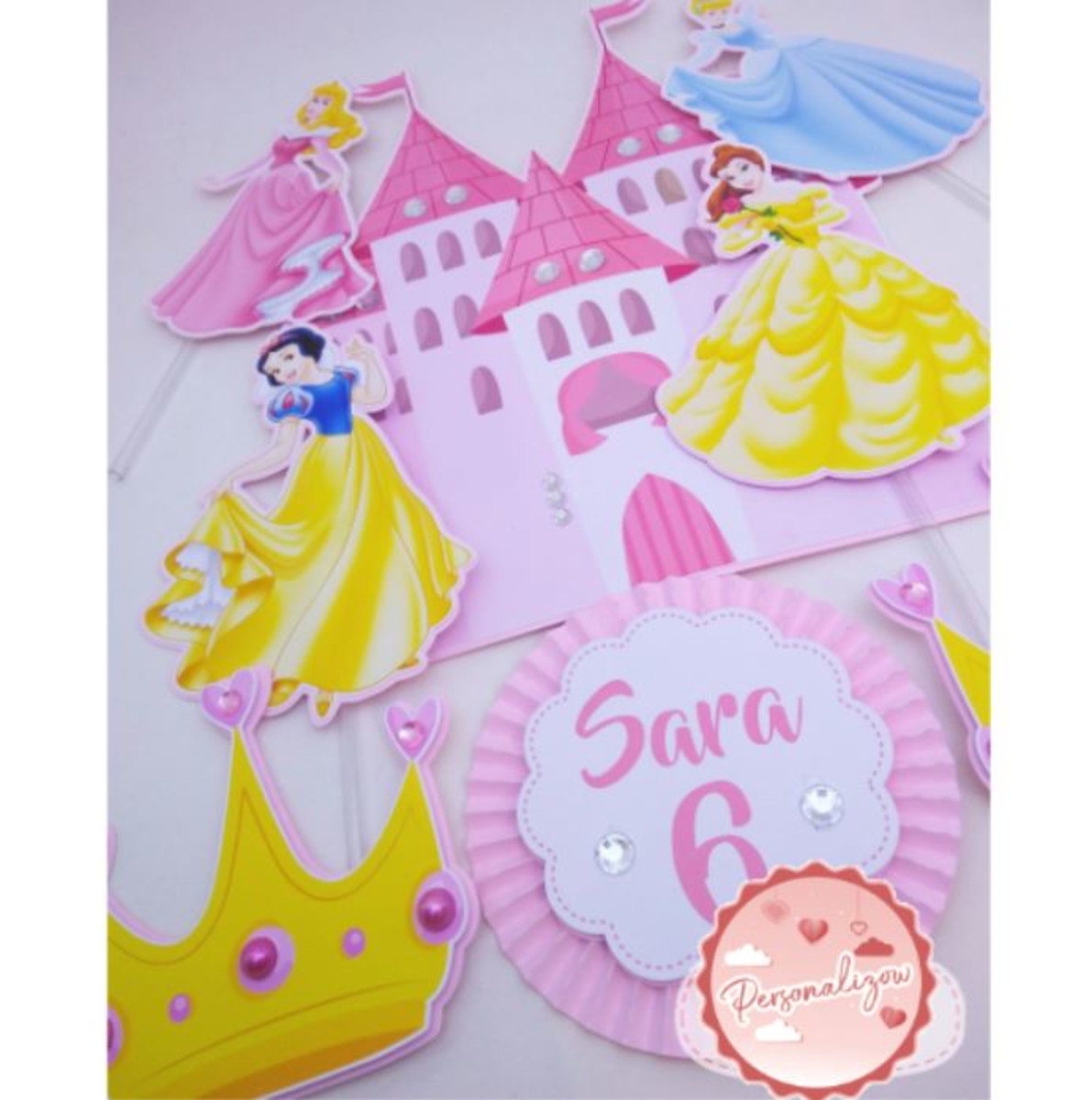 Arquivo Topo de Bolo - Princesas Disney