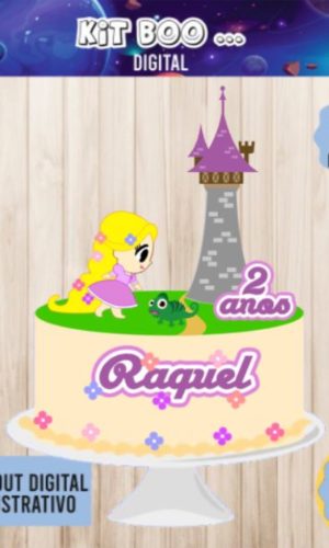Arquivo Topo de Bolo - Rapunzel