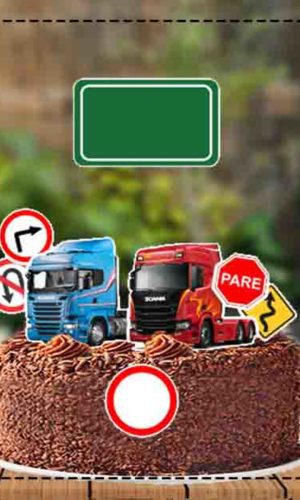 Topo de Bolo Scania - Ref 0599 - Arquivo Digital
