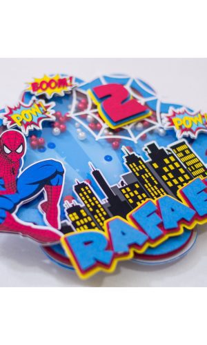 Topo de Bolo Shaker Homem Aranha - Arquivo de Corte
