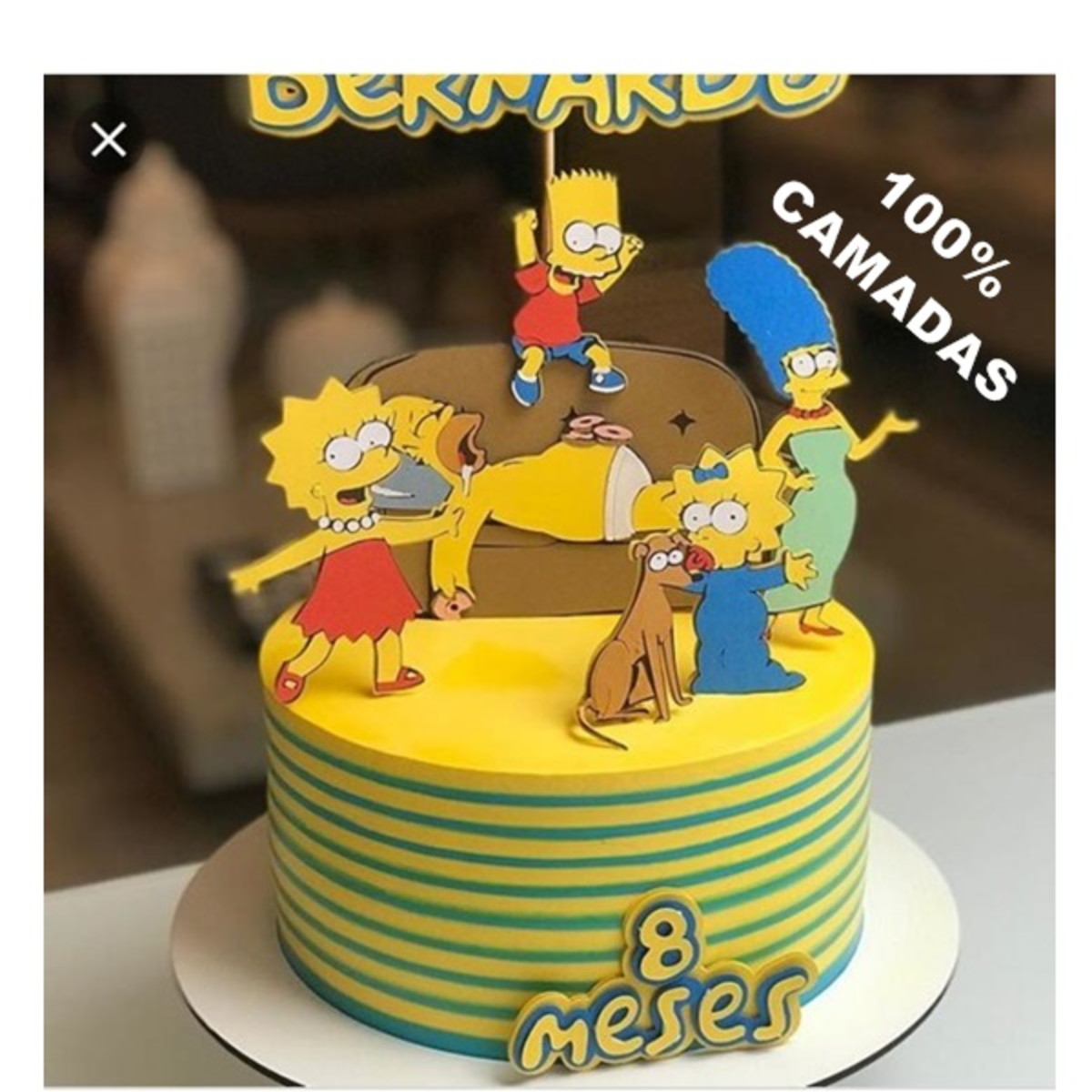 TOPO DE BOLO SIMPSONS- CAMADAS Arquivo de corte