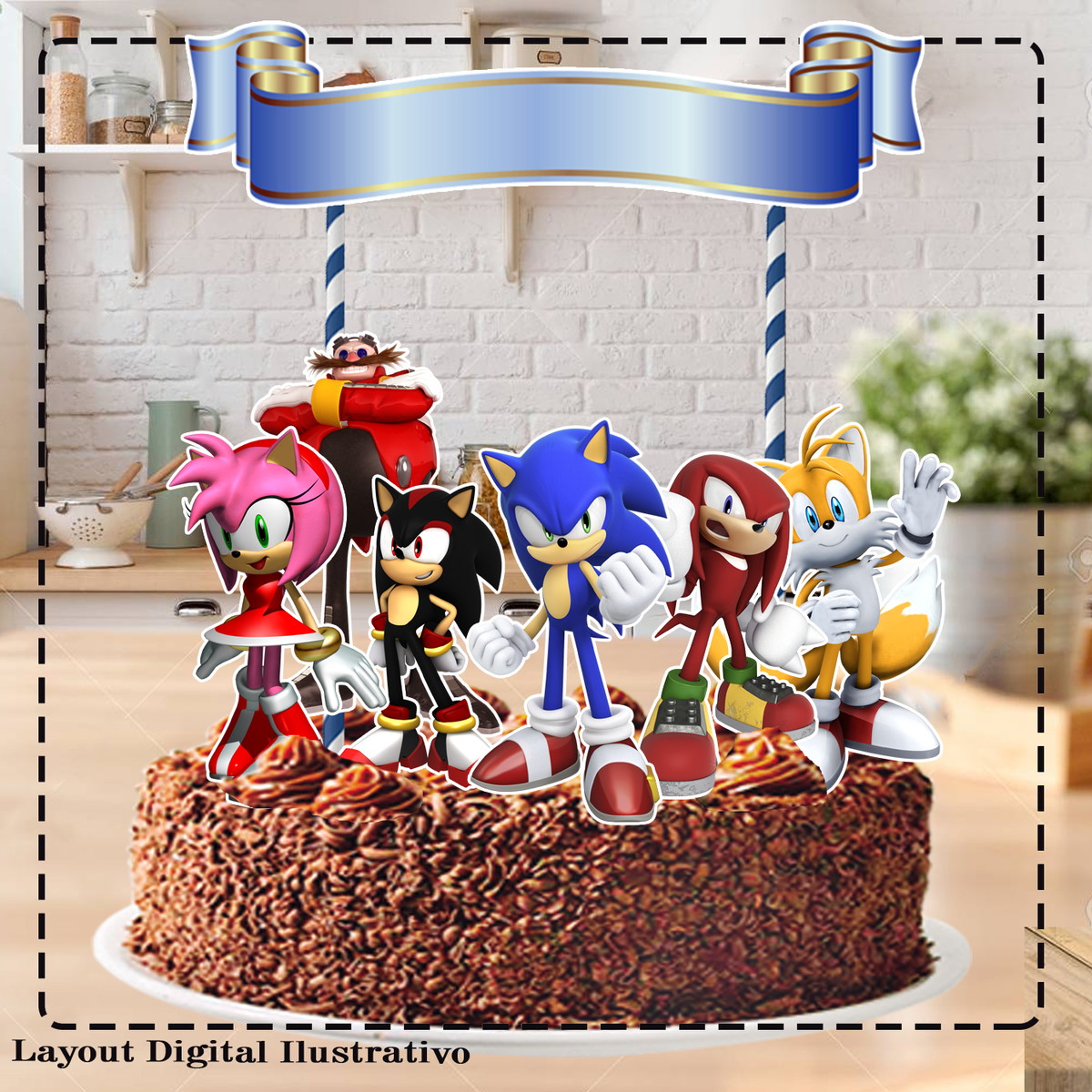 TOPO DE BOLO SONIC 02- ARQUIVO DIGITAL