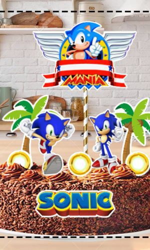 TOPO DE BOLO SONIC 03- ARQUIVO DIGITAL