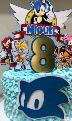 Topo de Bolo Sonic 3 + 4 ARQUIVOS A SUA ESCOLHA