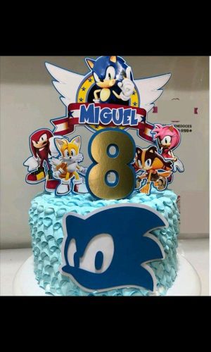 Topo de Bolo Sonic 3 *** Arquivo de Corte***