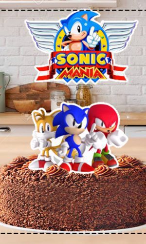 Topo de Bolo Sonic Shadow e Tails 4808 - Arquivo Digital