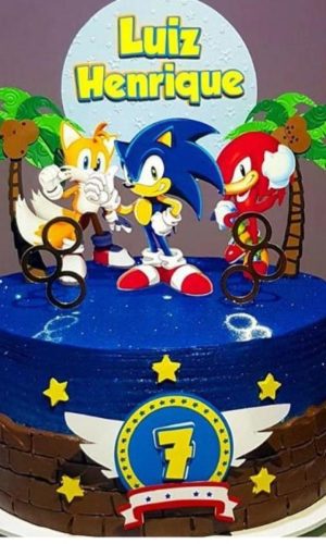 Arquivo de corte topo de bolo - Sonic