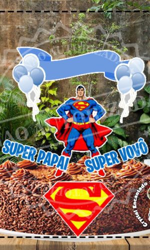 Topo de Bolo Super Homem- Ref 3031 Arquivo Digital