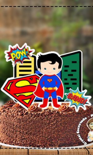 Topo de Bolo Super Homem - Ref 4779 Arquivo Digital