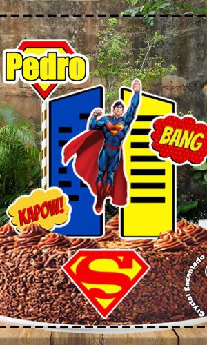 Topo de Bolo Super Homem- Ref 5000 Arquivo Digital