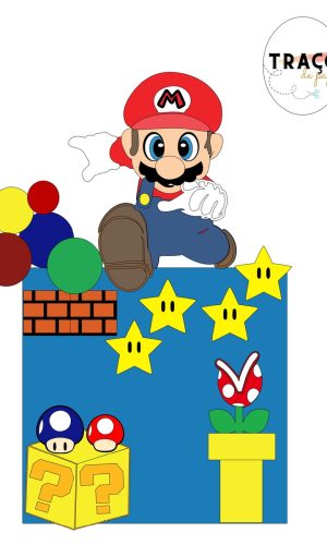 Topo de Bolo SUPER MARIO - 100% Camadas - (Arquivo digital)