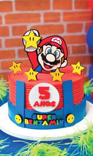 Topo de Bolo Super Mario Arquivo de Corte