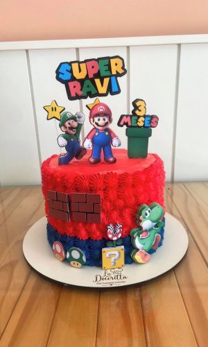 Topo de Bolo Super Mario - Arquivo de Corte