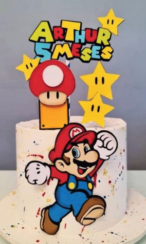 Topo de Bolo Super Mario Arquivo de Corte